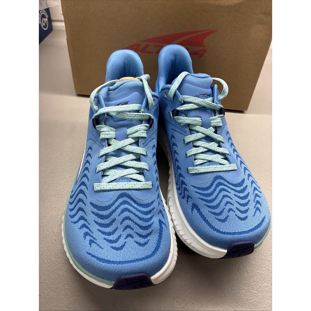 Altra Torin 7 Shoes Womens 7 W Blue White Road Running Max Cushioned Footshaped - Picture 3 of 7